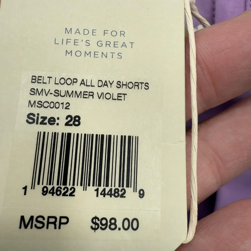 Faherty Shorts Mens 28 Summer Violet All Day Belt‎ Loop 9 Inseam Swim MSC0012